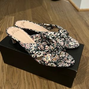 J Crew Liberty Print Kitten Heels